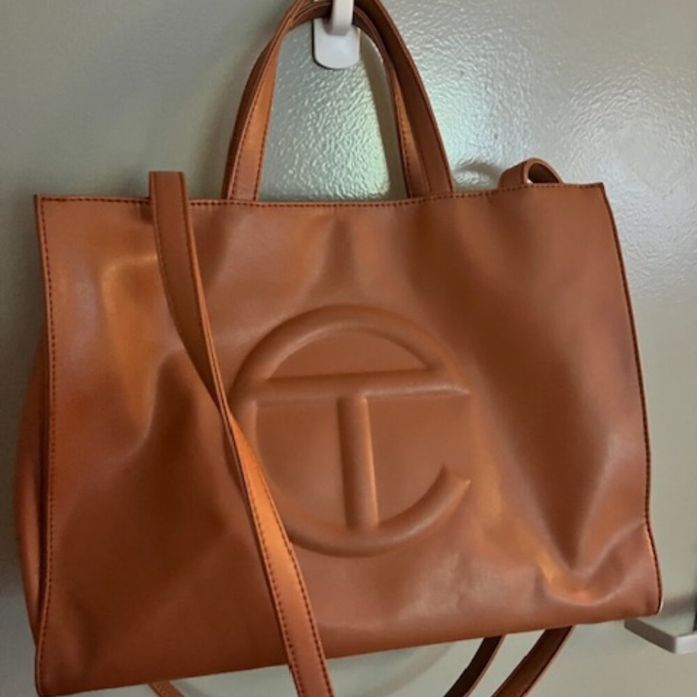 Authentic Telfar Medium Shopping Bag - Tan